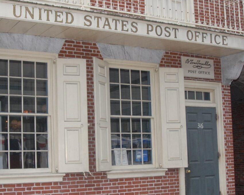 No flag flies here B. Free Franklin Post Office U.S. Postal Facts